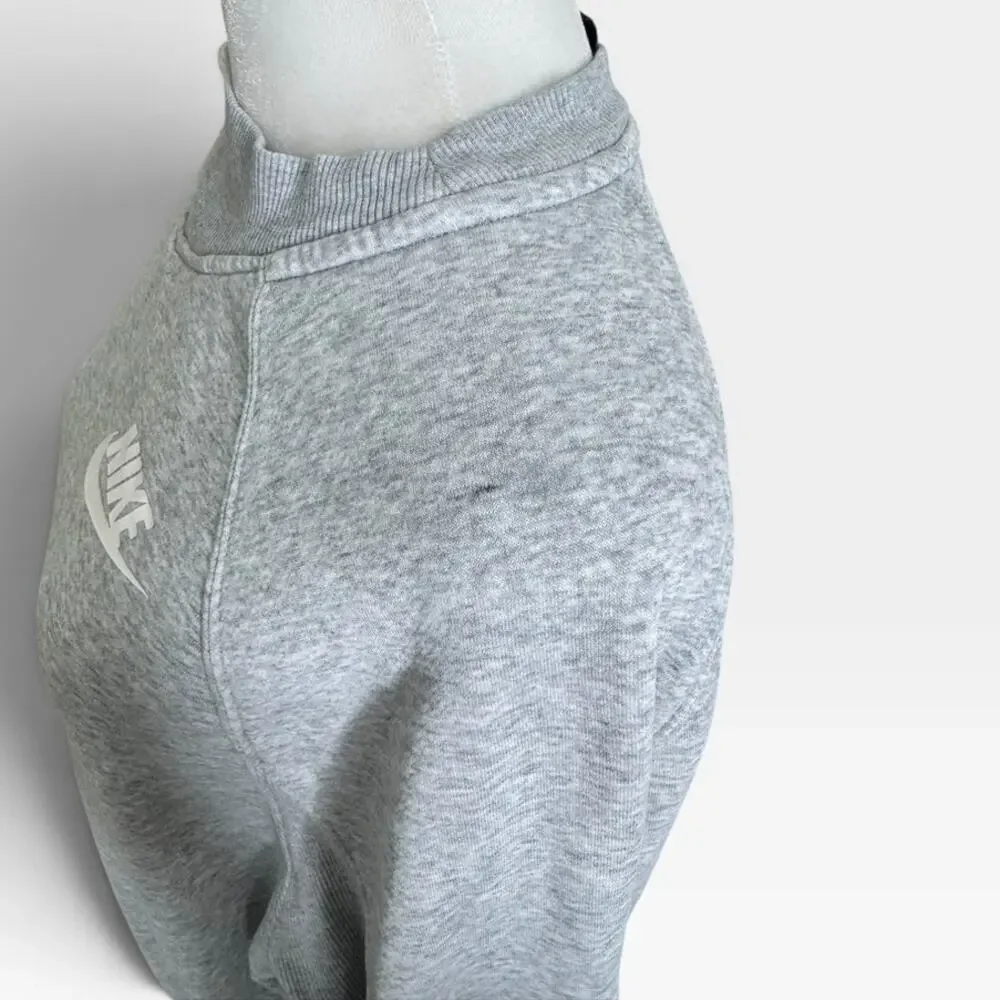 NIKE Women's Pullover Sweatshirt Ribbed Cuff & Neckline Gray Size Medium